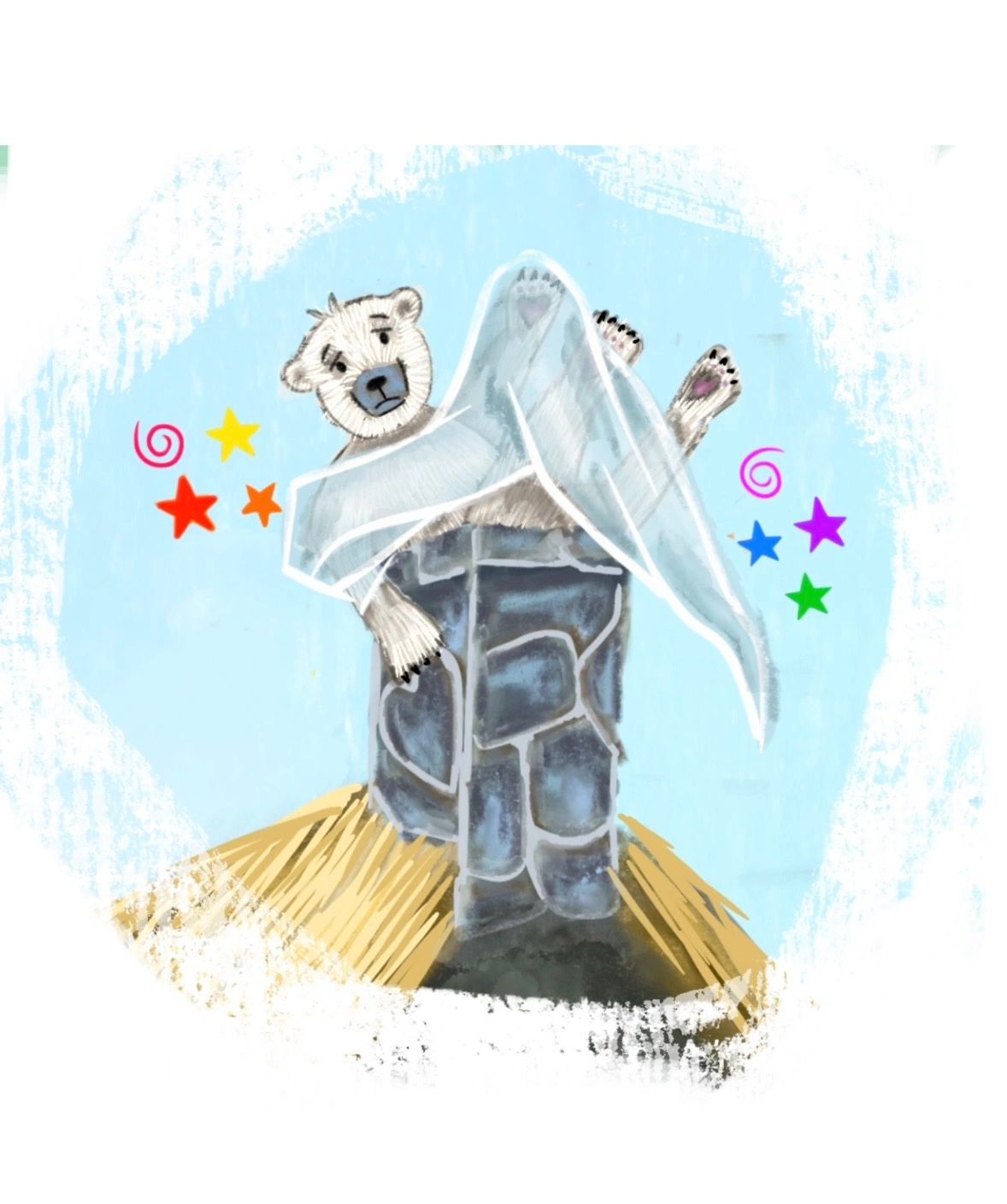 Roly's shenanigans get him into some trouble in Ireland!  What is he doing stuck in this chimney?