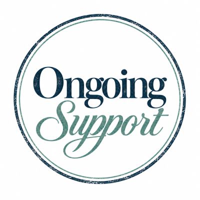 Text logo with 'Ongoing Support' inside a circular border.