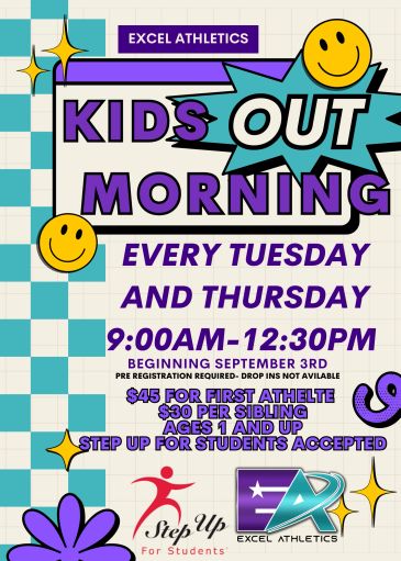 Kids morning sports program every Tuesday and Thursday.