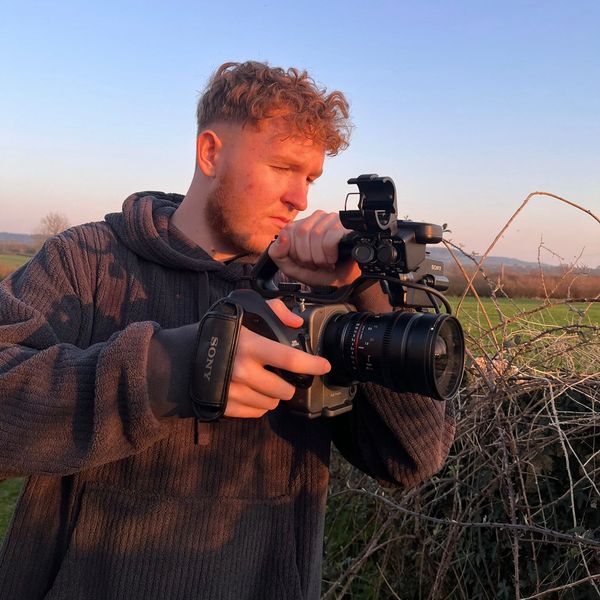 Charlie Drewett-Allen camera operating on the set of a short film called: "A Complete Mare"