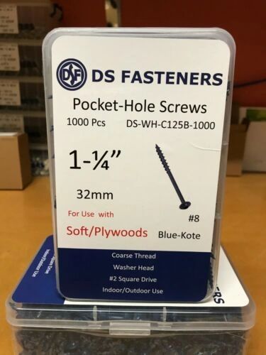 DS Fasteners Pocket Hole Screws #8 Course, 1 1/4