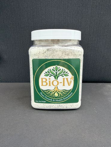 Container of Bio-IV plant growth and health stimulator.