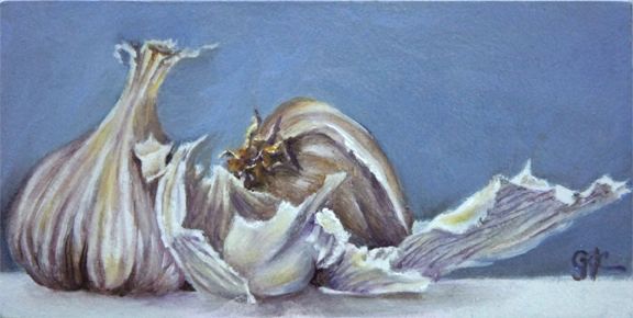 Garlic Oil painting