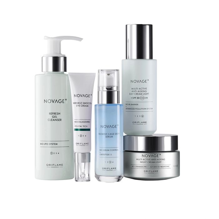 Novage+ Blemish + Age Defy Routine improves ageing skin and targets blemishes and clogged pores, hel
