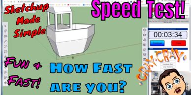 Speed test in SketchUp with a simple boat model.