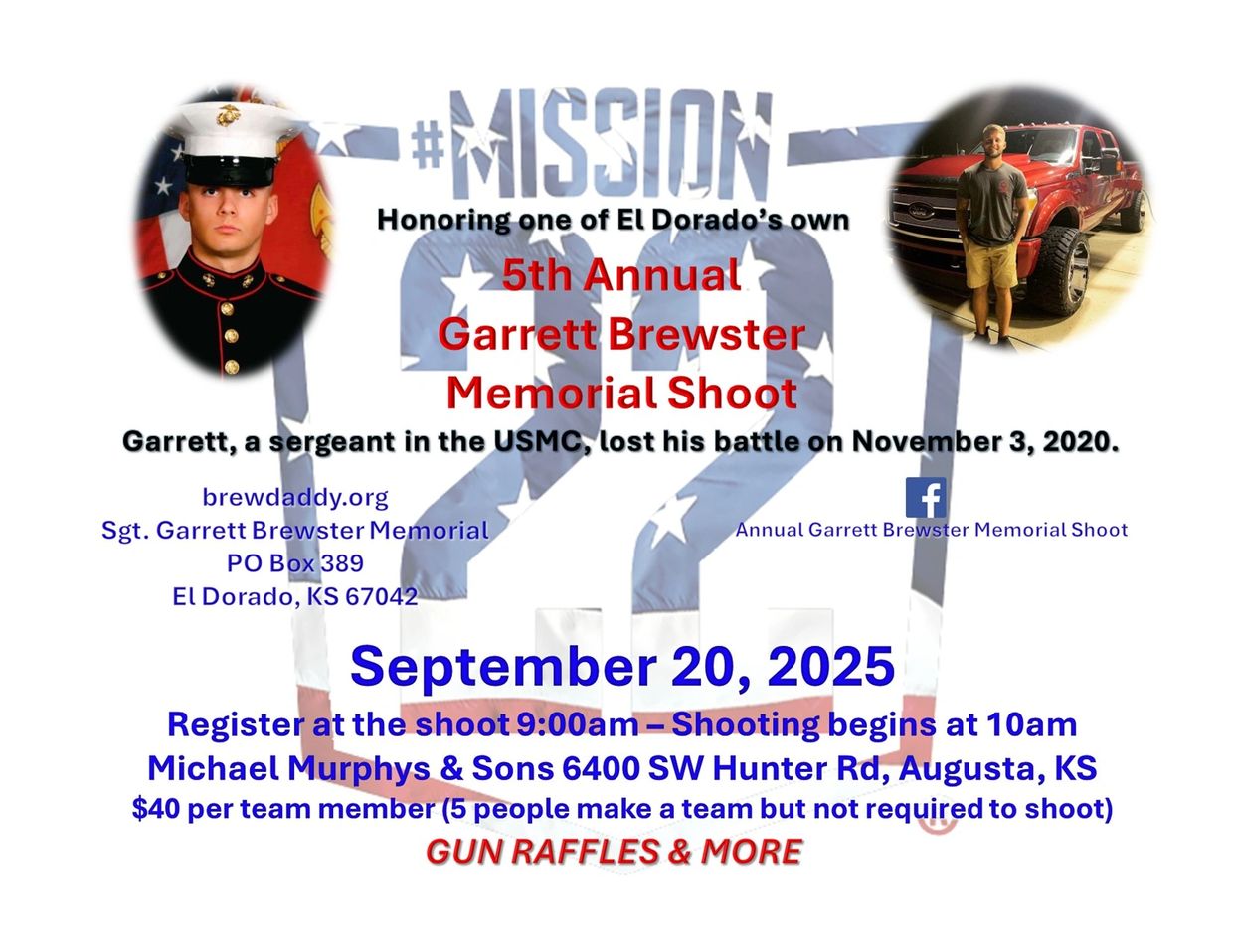 Garrett Brew Daddy Brewster Memorial Shoot.