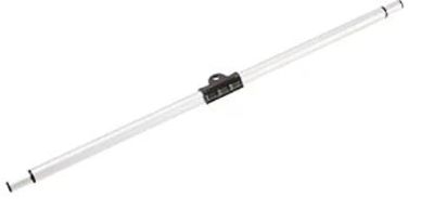 A white fluorescent tube light with end caps and a central mounting clip.