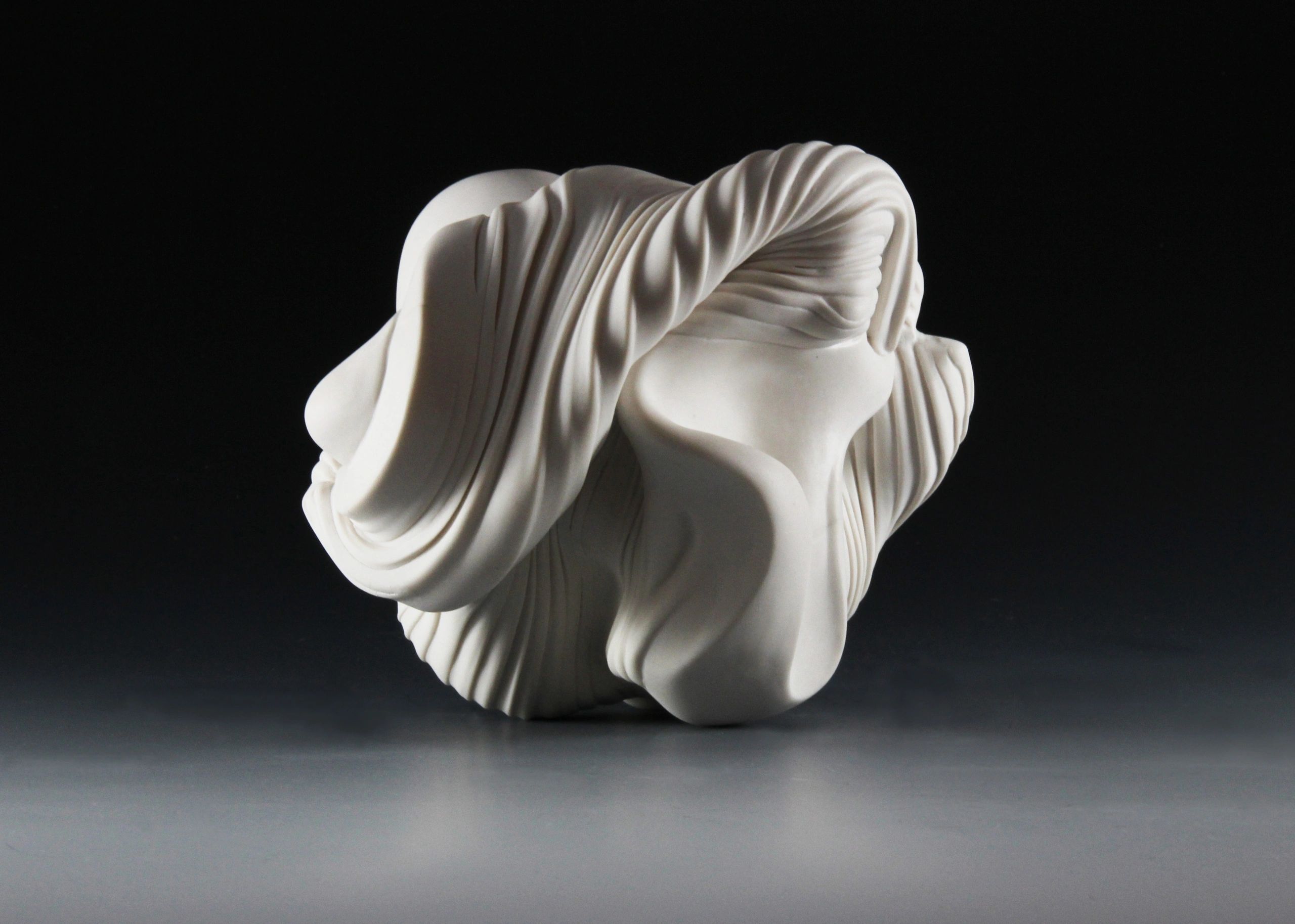 Sharon Brill - Be-formed 4 by Sharon Brill - wall sculpture, porcelain,  white For Sale at 1stDibs