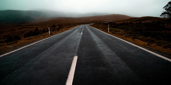 Highway in the fog