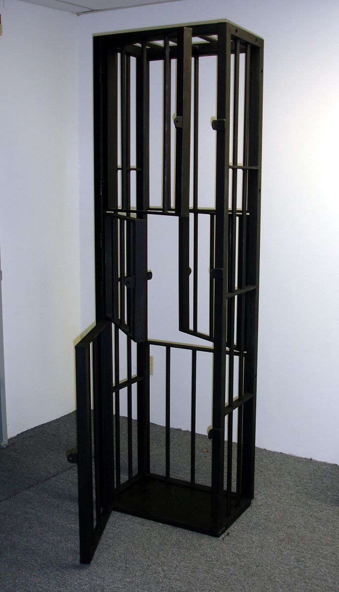 Powder Coated Upright Stand Up Jail Cell Slave Cage - BDSM Bondage Dungeon  - 100% steel - Choice of Colors
