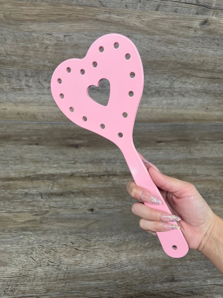 Heart Pretty in Pink Aluminum Spanking Paddle