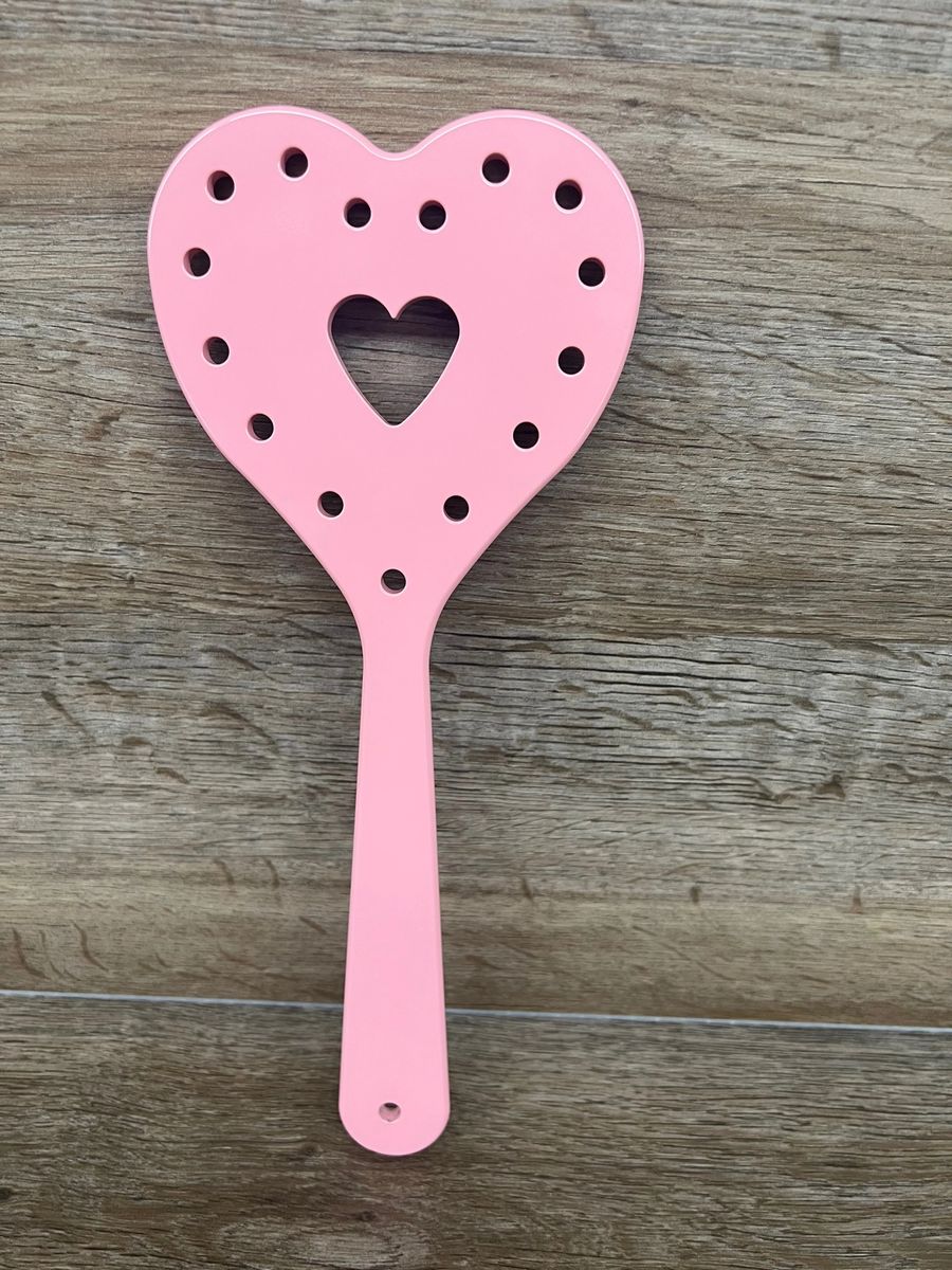 Spanking Paddle with Heart: Pink and Black Colors