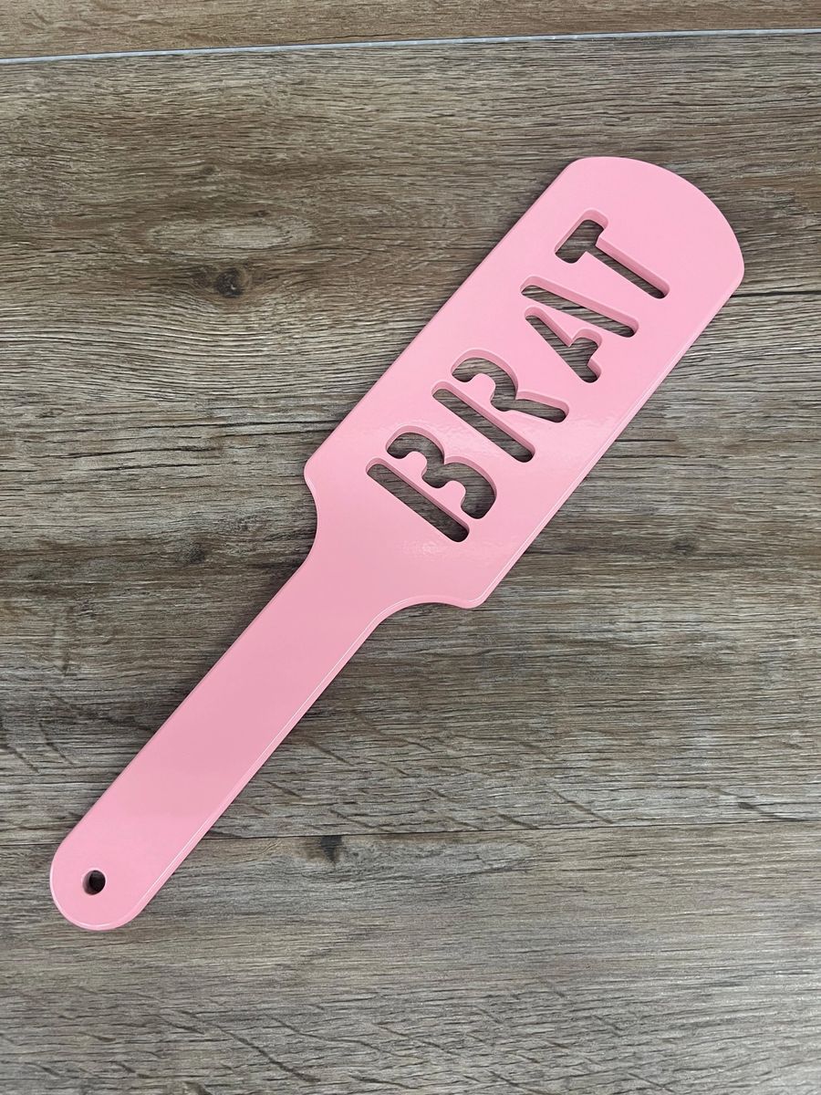 BRAT Cutout Aluminum Paddle Impact Device Spanking Slapper Pretty in Collection
