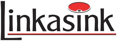 Inkasink logo with simple black text and a red dot.