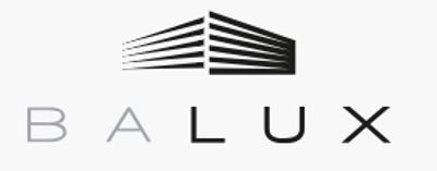 Minimalist logo with building silhouette and 'BALUX' text.