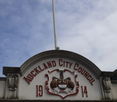 Auckland city council written on a wall