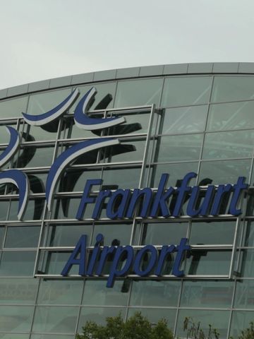 Frankfort Airport sign board 