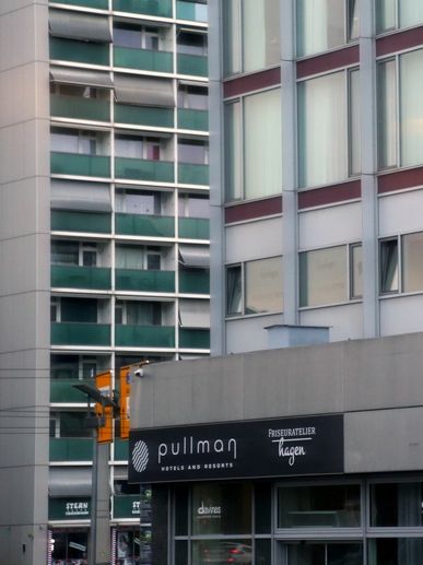 Pullman sign board on a building 