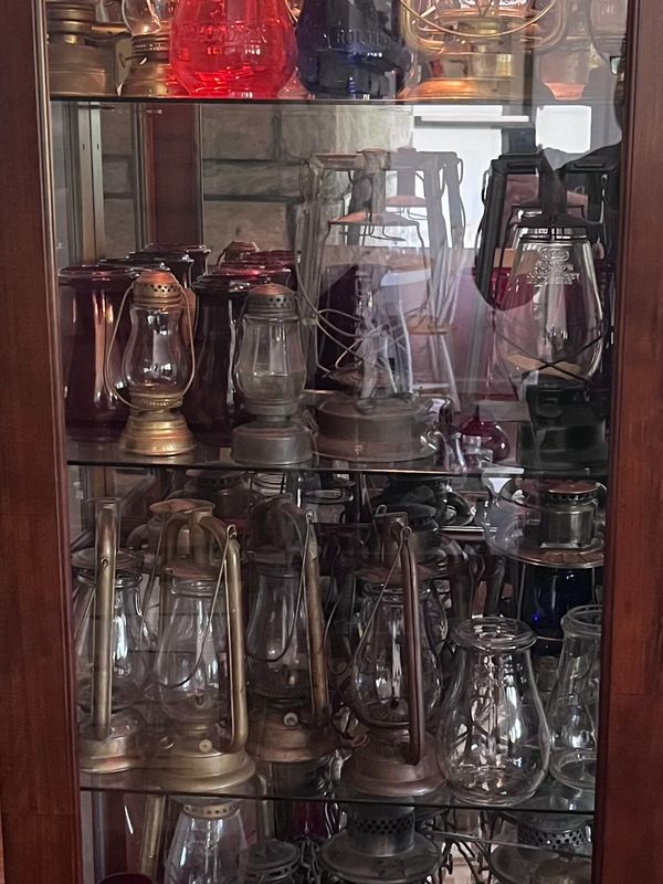 Small grouping of lanterns and globes