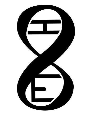 The Infinity Loop in the shape of a DNA pattern with the letters I and E embedded.