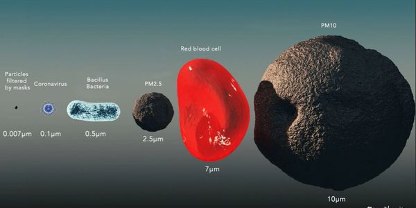 Image of coronavirus vs other particles – from smartairfilters.com