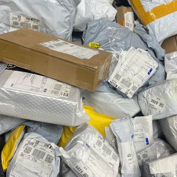 many different postal packages
