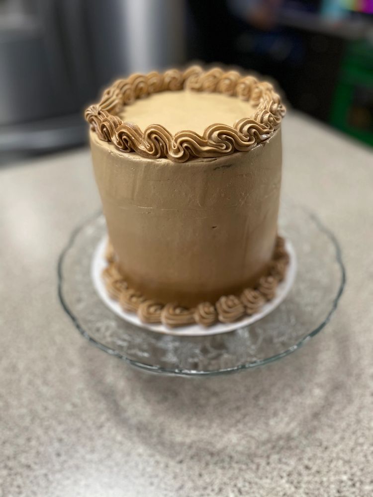 Coffee cake with coffee buttercream