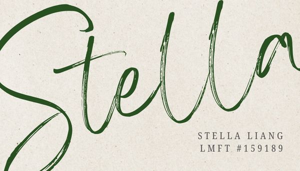 Elegant name design for Stella Liang with professional license number.