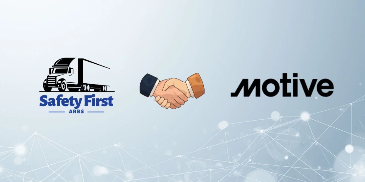 Handshake between Safety First ARBS and Motive logos.