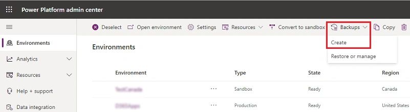To create a Manual backup To create a Manual backup