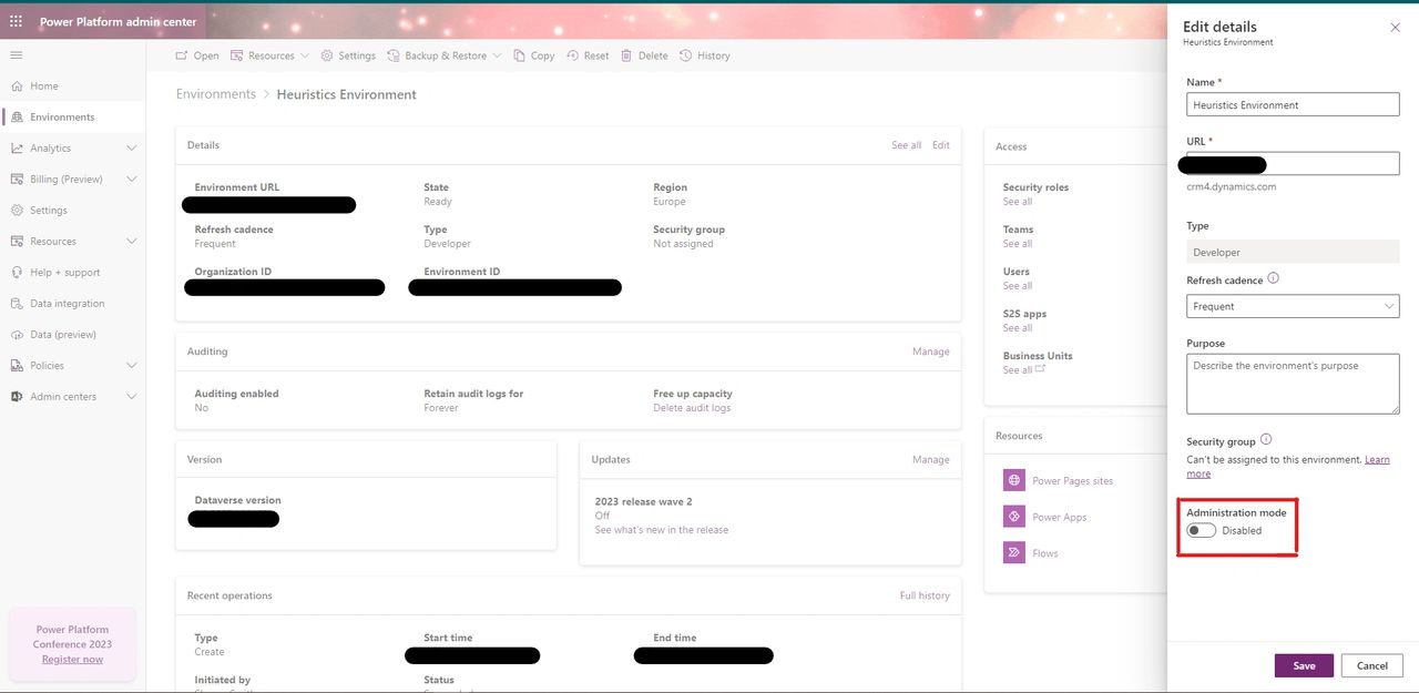 To set Administration mode To set Administration mode