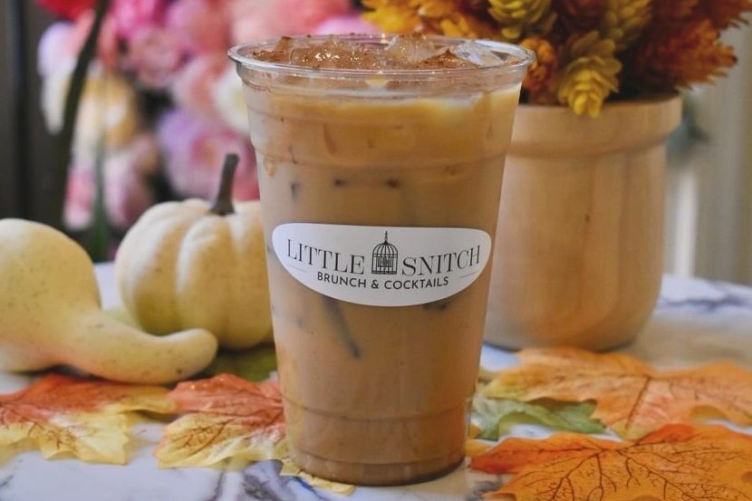 Iced coffee cup at Little Snitch Brunch &amp; Cocktails.
