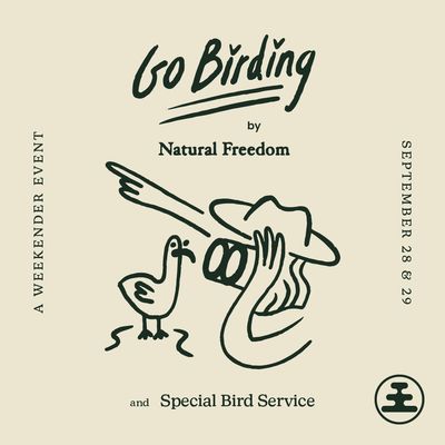 Illustration promoting a birding event by Natural Freedom and Special Bird Service.