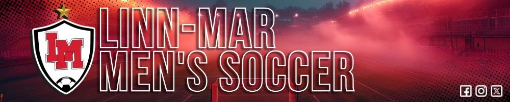 Linn-Mar soccer website banner with logo