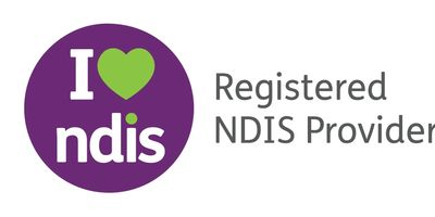 Logo showing love for NDIS with Registered Provider text.