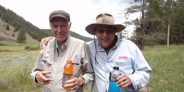 dad and I enjoying another day of fishing