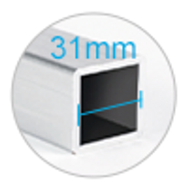 Square aluminum 31mm tube
Side Leg (mm)——31×31×1.2
Socle (mm)——26×26×1.2
Cross Tube(mm)——13×13×1.2