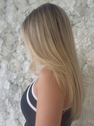 Fort Lauderdale dimensional blonde partial highlight with seamless color blending