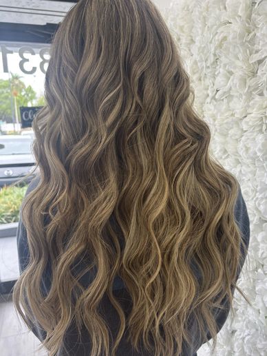 3 rows weft hair extensions full volume brunette Platinum 954 Hair Salon