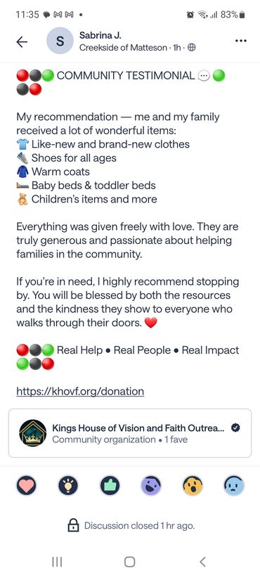 testimony of our Serving 