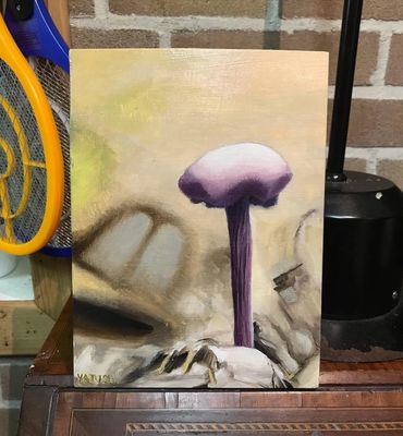 Oil painting on wood