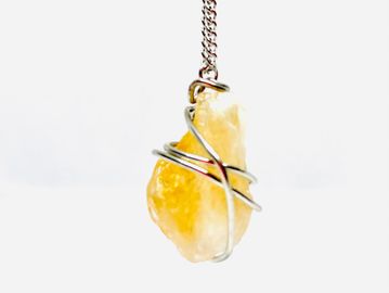 citrine necklace, silver necklace, raw citrine necklace, yellow necklace, citrine, silver chain