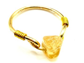 citrine ring, copper ring, citrine copper ring, ring