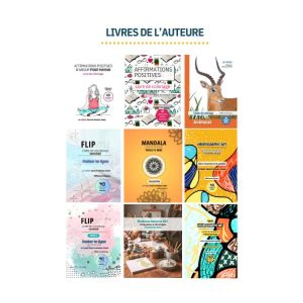 Collection of nine colorful book covers by the author.