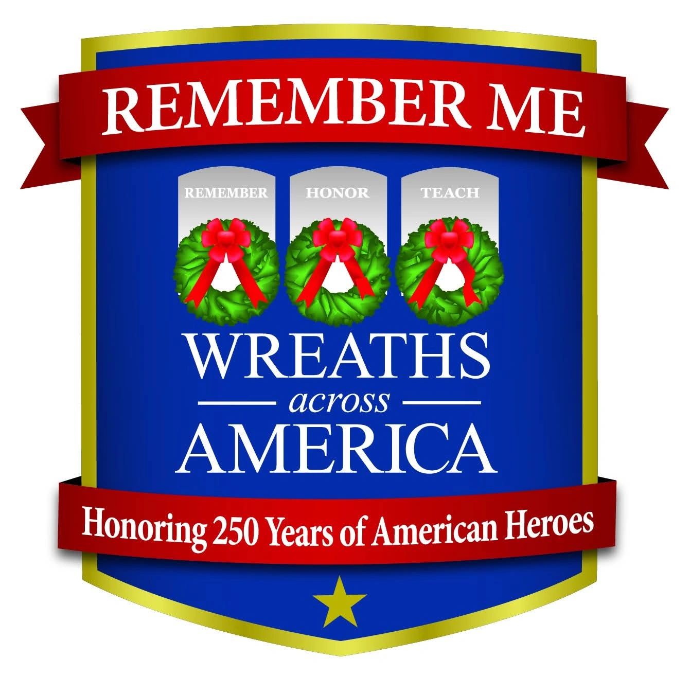 Wreaths Across America logo honoring American heroes.