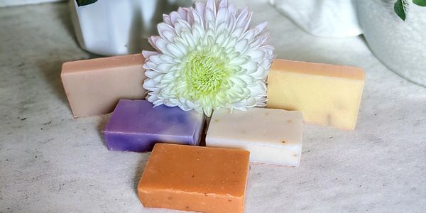 soap bars with a flower