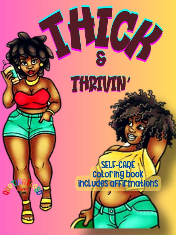 Two black women posing on coloring book cover page