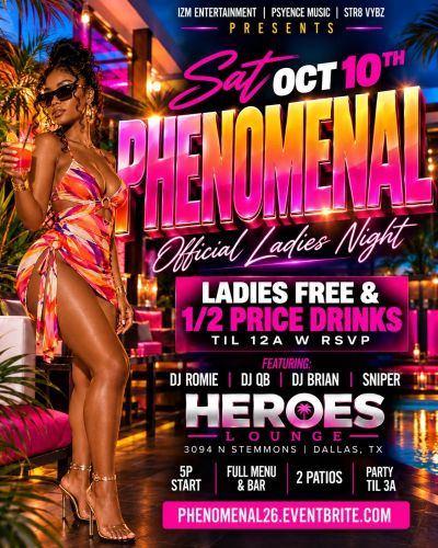 SAT OCT 10TH! OFFICIAL LADIES NIGHT OUT!