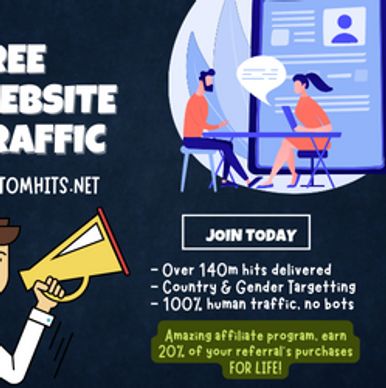 A advertisement for gaining web traffic.