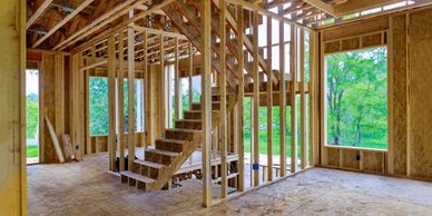 Framing construction with the help of Picasso Construction Inc.  